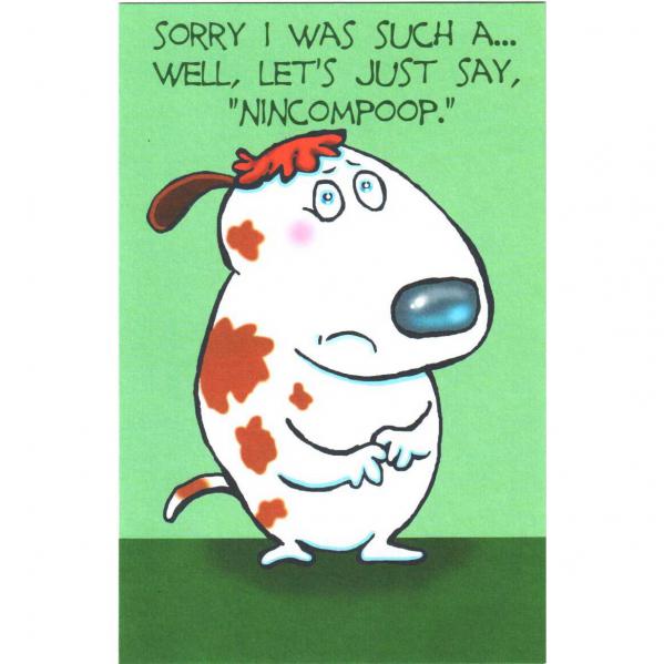 Greeting Card - Apology - Dumb Ass - Front