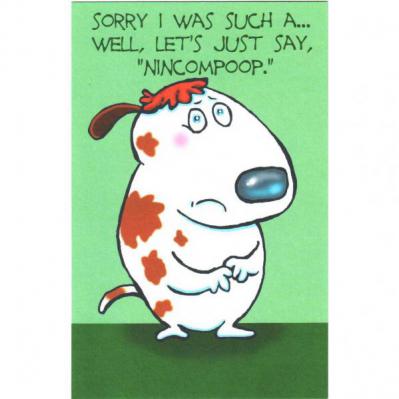 Greeting Card - Apology - Dumb Ass - Front