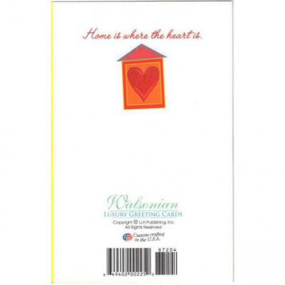 Greeting Card - Housewarming - Home Heart - Back