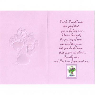 Greeting Card - Sympathy - Here for You - Inside