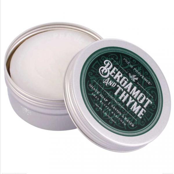 Pre de Provence Bergamot and Thyme Mens Shea Butter Shave Soap 150 Gram