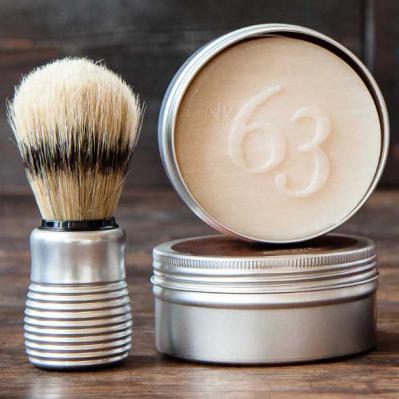 Pre de Provence No.63 Mens Shea Butter Shave Soap and Brush