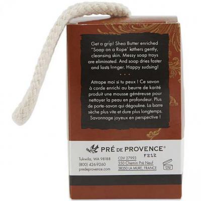 Pre de Provence No.63 Mens Shea Butter Soap on a Rope 200 Gram Bar Back