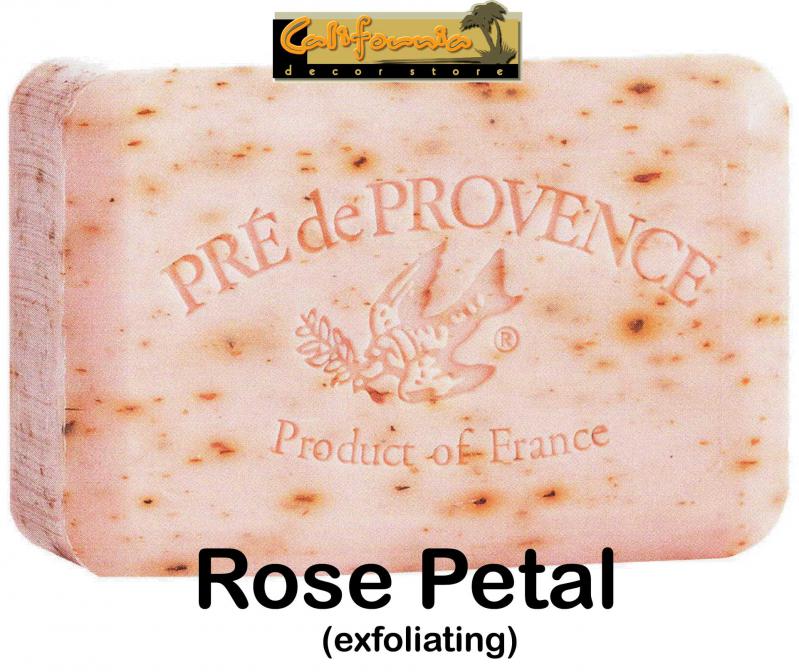 Pre de Provence Soap Rose Petal 150 gram exfoliating Bath Shower Bar