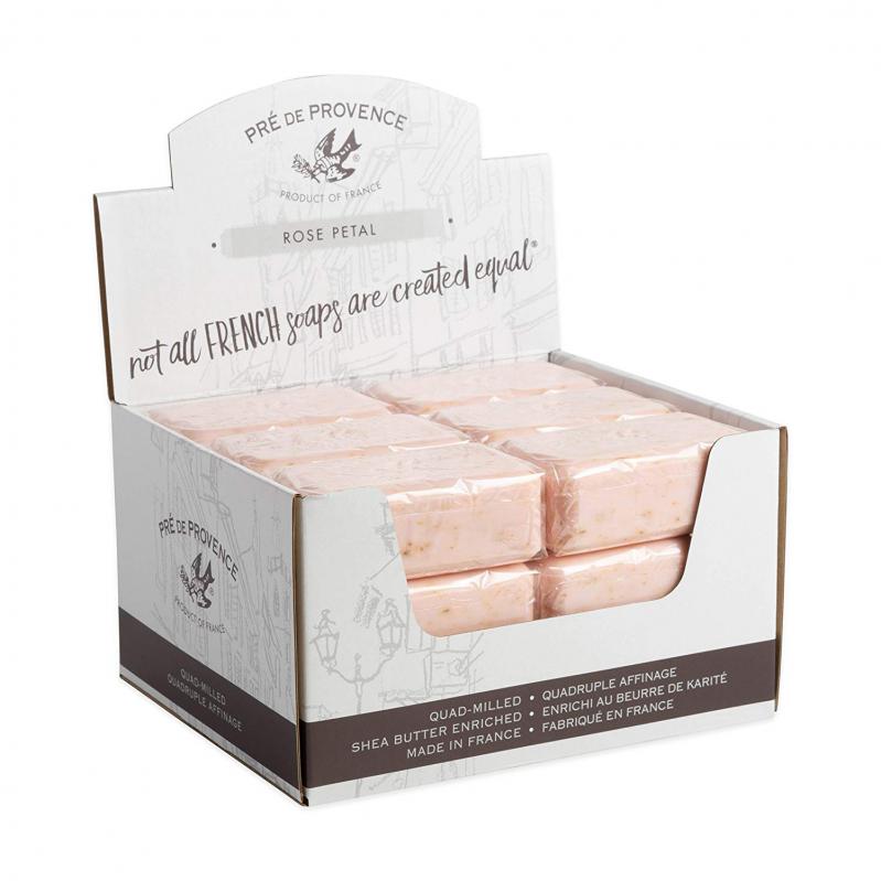 Pre de Provence Soap Rose Petal 150 gram Bath Shower Bar Case of 18