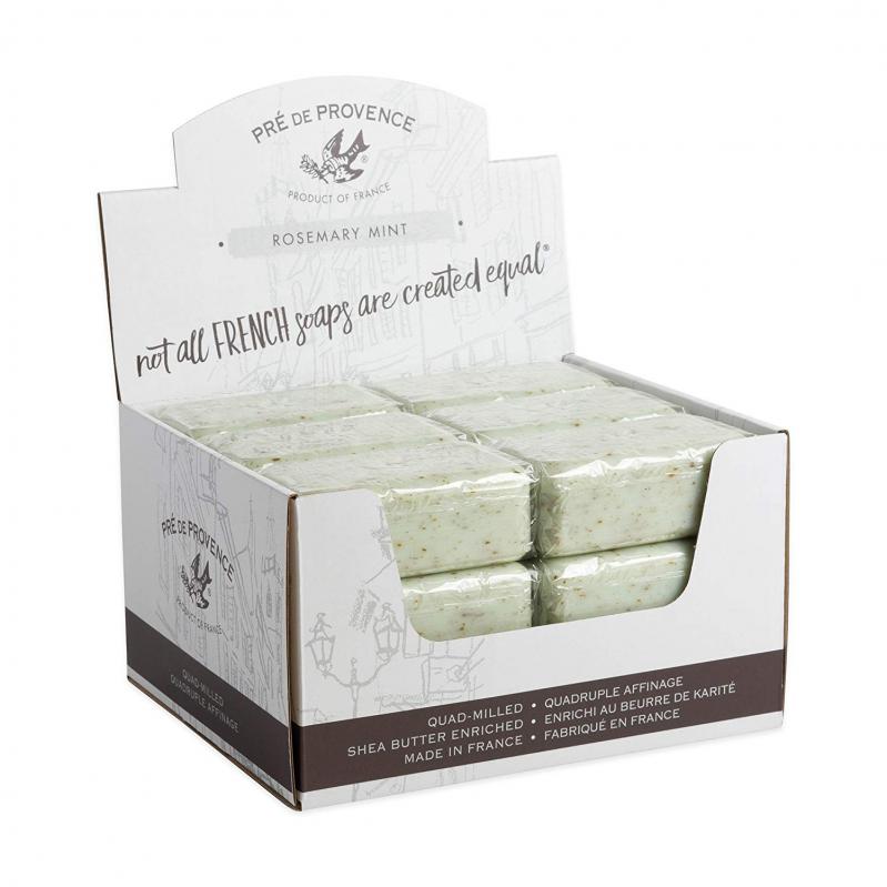 Pre de Provence Soap Rosemary Mint 150 gram Bath Shower Bar Case of 18