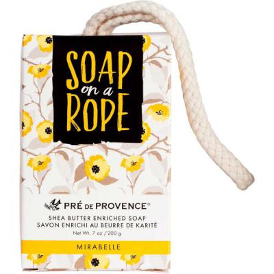 Pre de Provence Mens Shea Butter Mirabelle Soap on a Rope Box