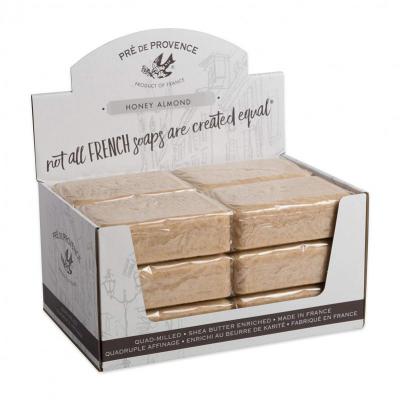 Pre de Provence Soap Honey Almond 250 gram Bath Shower Bar Case of 12