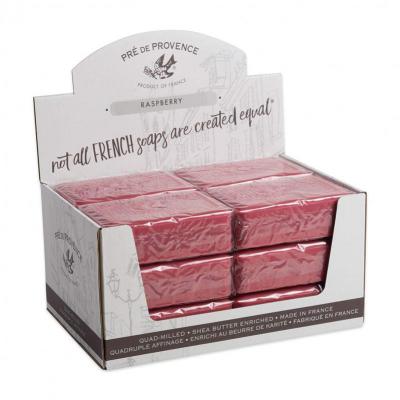 Pre de Provence Soap Raspberry 250 gram Bath Shower Bar Case of 12