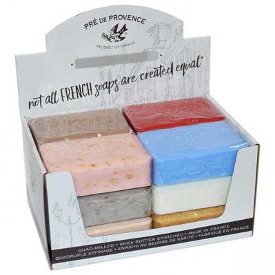 Pre de Provence Soap Assortment Pack 250 gram Bath Shower Bar Case of 12