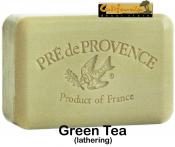 Pre de Provence Green Tea Soap Bar. Tea Leaves with a hint of bamboo (lathering)