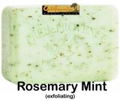 Pre de Provence Rosemary Mint Soap Bar. Intriguing aroma of rosemary herb and mint leaves (exfoliating)