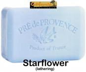 Pre de Provence Starflower Soap Bar. Scent of fresh, clean laundry with Downy fabric softener (lathering)