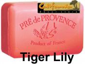 Pre de Provence Tiger Lily Soap Bar. One of the most fragrant of all Pre de Provence soaps. Smells just like the flower. (lathering)