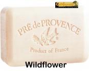 Pre de Provence Wildflowers Soap Bar. Mountain meadow wildflowers blooming in Spring (lathering)
