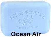 Pre de Provence Ocean Air Soap Bar. Intriguing mix of Sea Salt and spiced musk (good choice for men). (lathering)