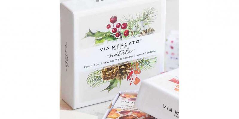 Via Mercato No.1 to No.9 200 gram soap bars and cases of 12 at California Decor Store