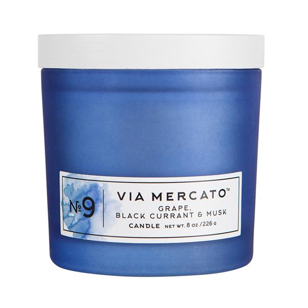 Via Mercato Soy Candle No.9 Grape, Black Currant, Musk - 8 Ounce