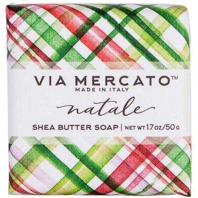 Via Mercato Natale Winter Holiday Gift Set Box Mistletoe Soap 50 gram