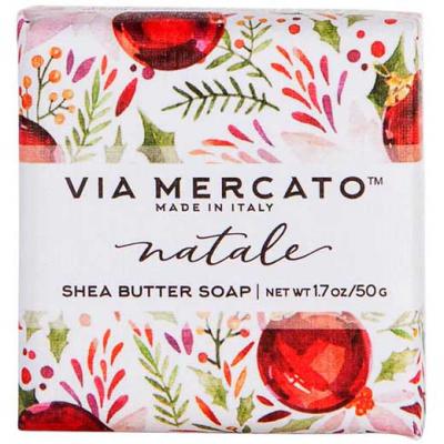 Via Mercato Natale Winter Holiday Gift Set Box Snow Flower Soap 50 gram