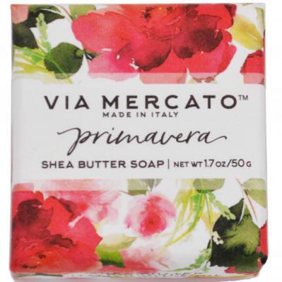 Via Mercato Soap Primavera Spring Flowers Gift Set Box Bar