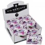 Via Mercato Soap No.4 Violets, Magnolia, Amber 200 gram Bath Bar Case of 12